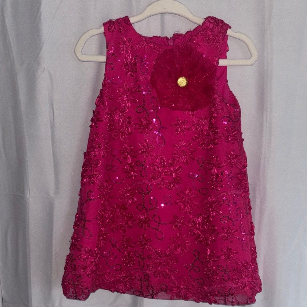 Marmellata Pink Floral Sequin Dress